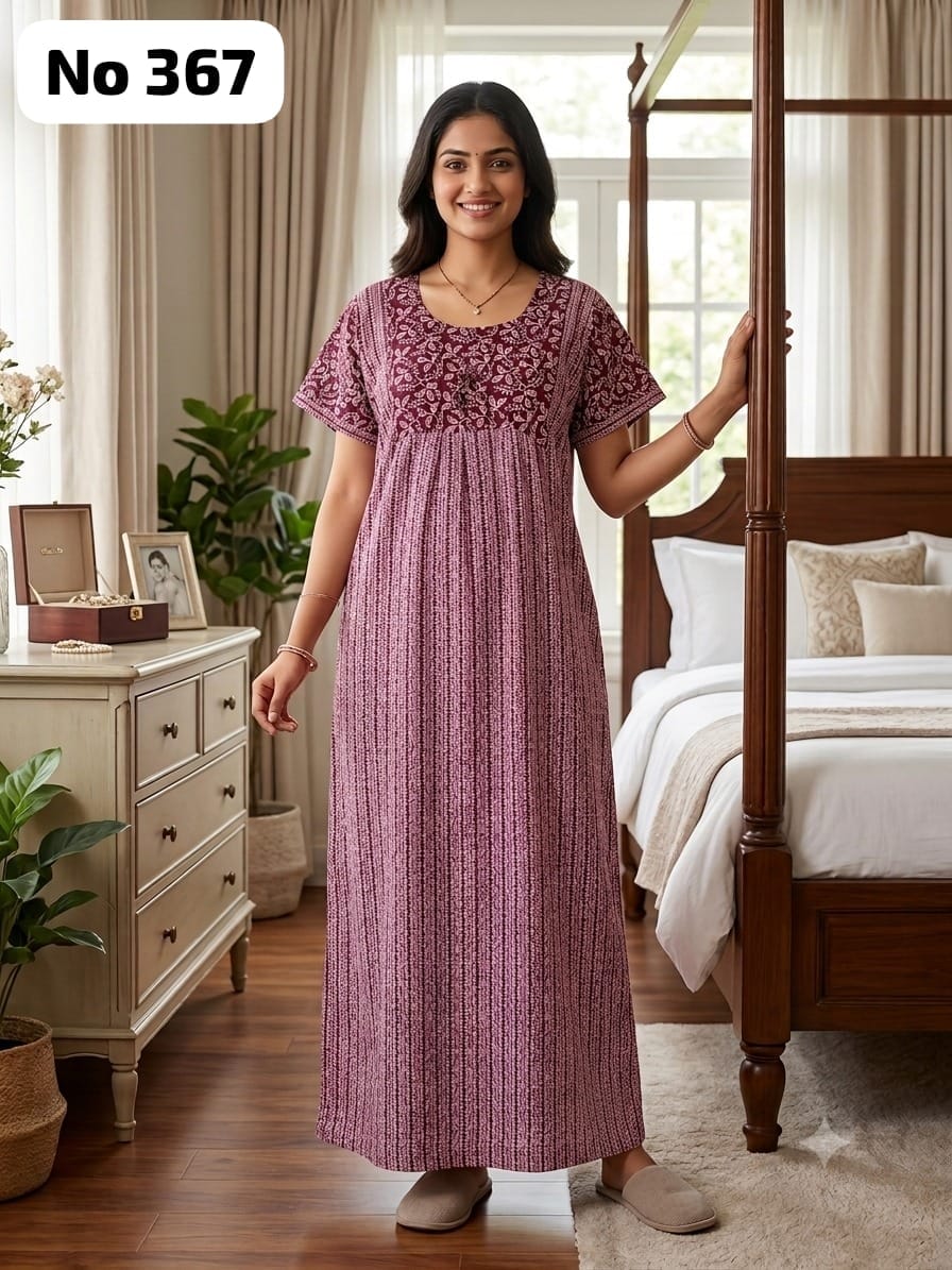 Premium Frock Nighty With Adjustable Knot (No 367)(3XL)
