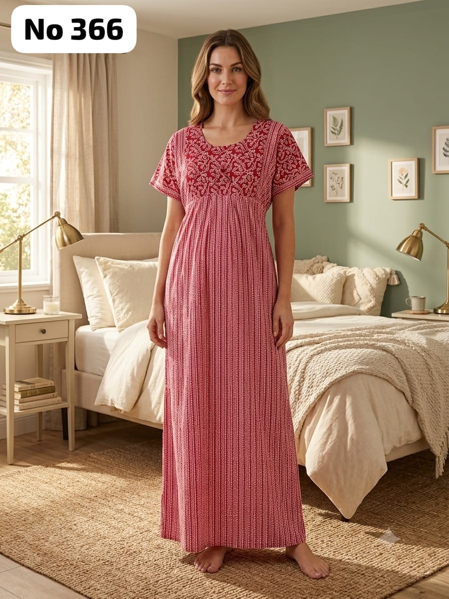 Premium Frock Nighty With Adjustable Knot (No 366)(3XL)