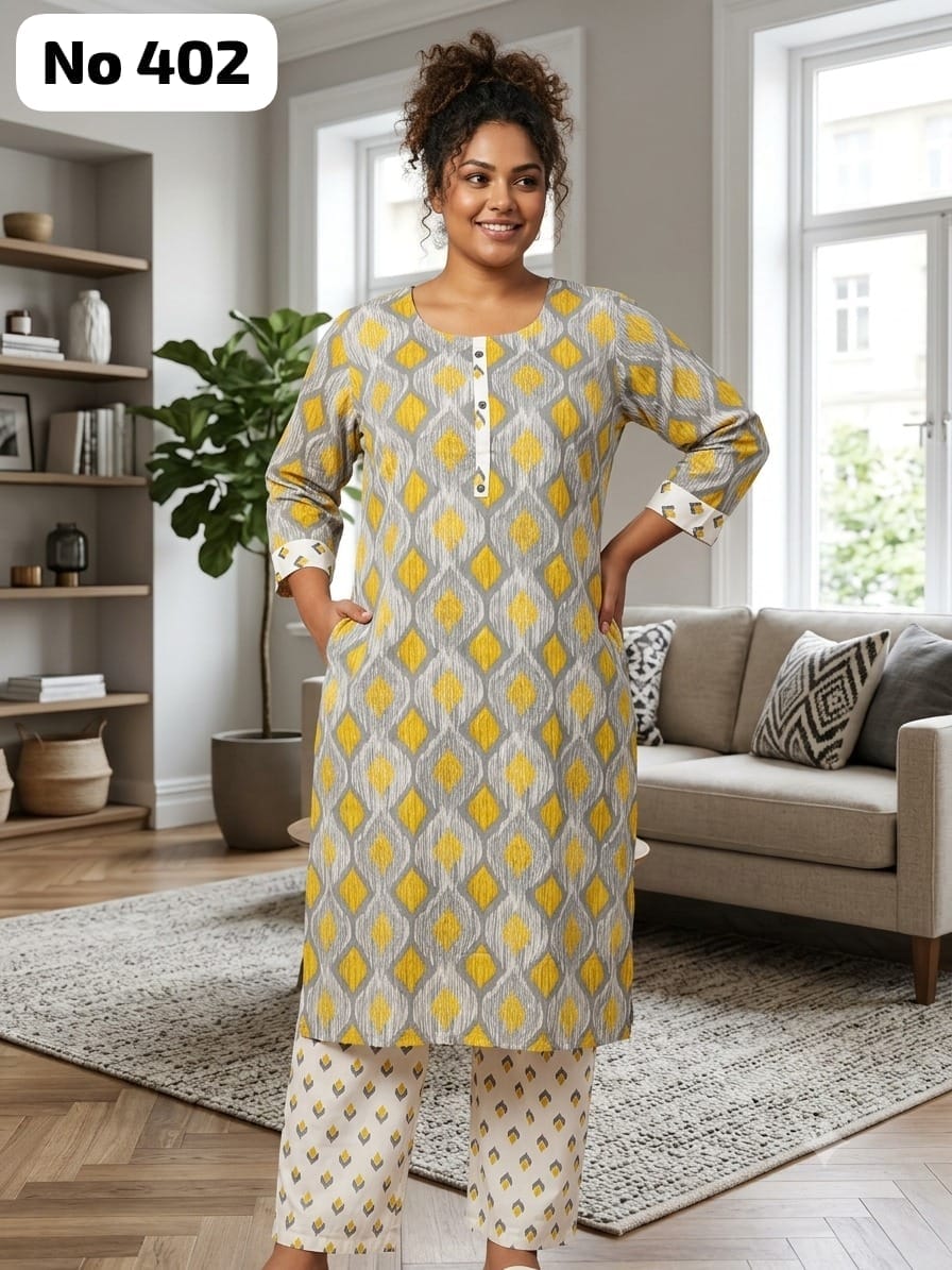 Rayon 2 Pcs Set (Plus Size)(No 402)