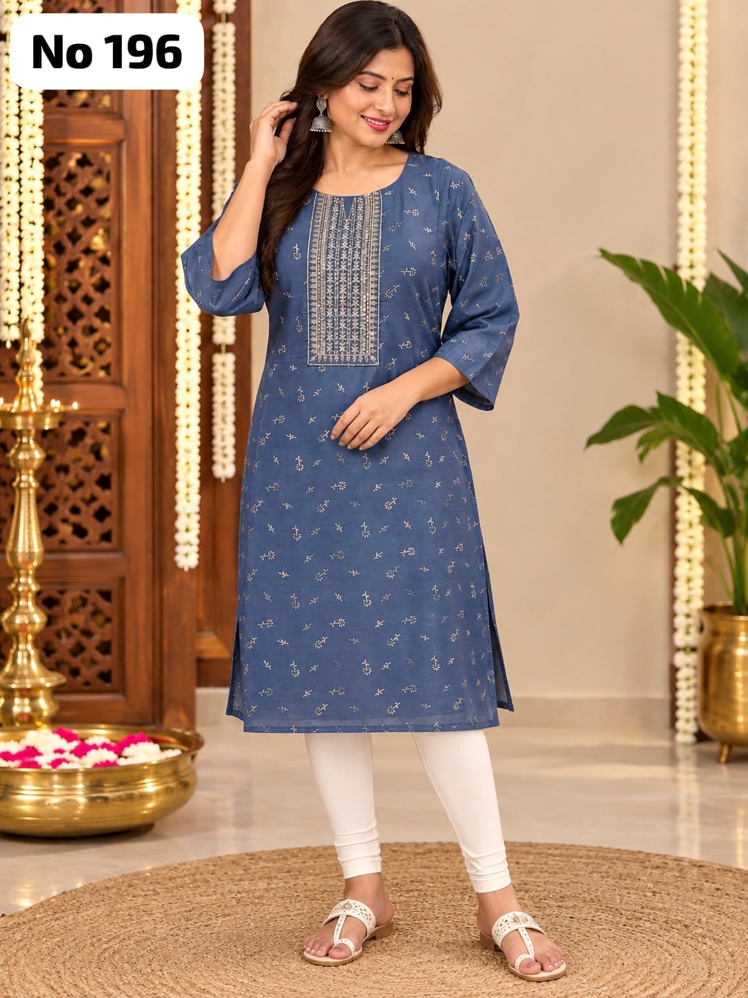 Onview Embroidery Silk Side Open Kurti (No 196)