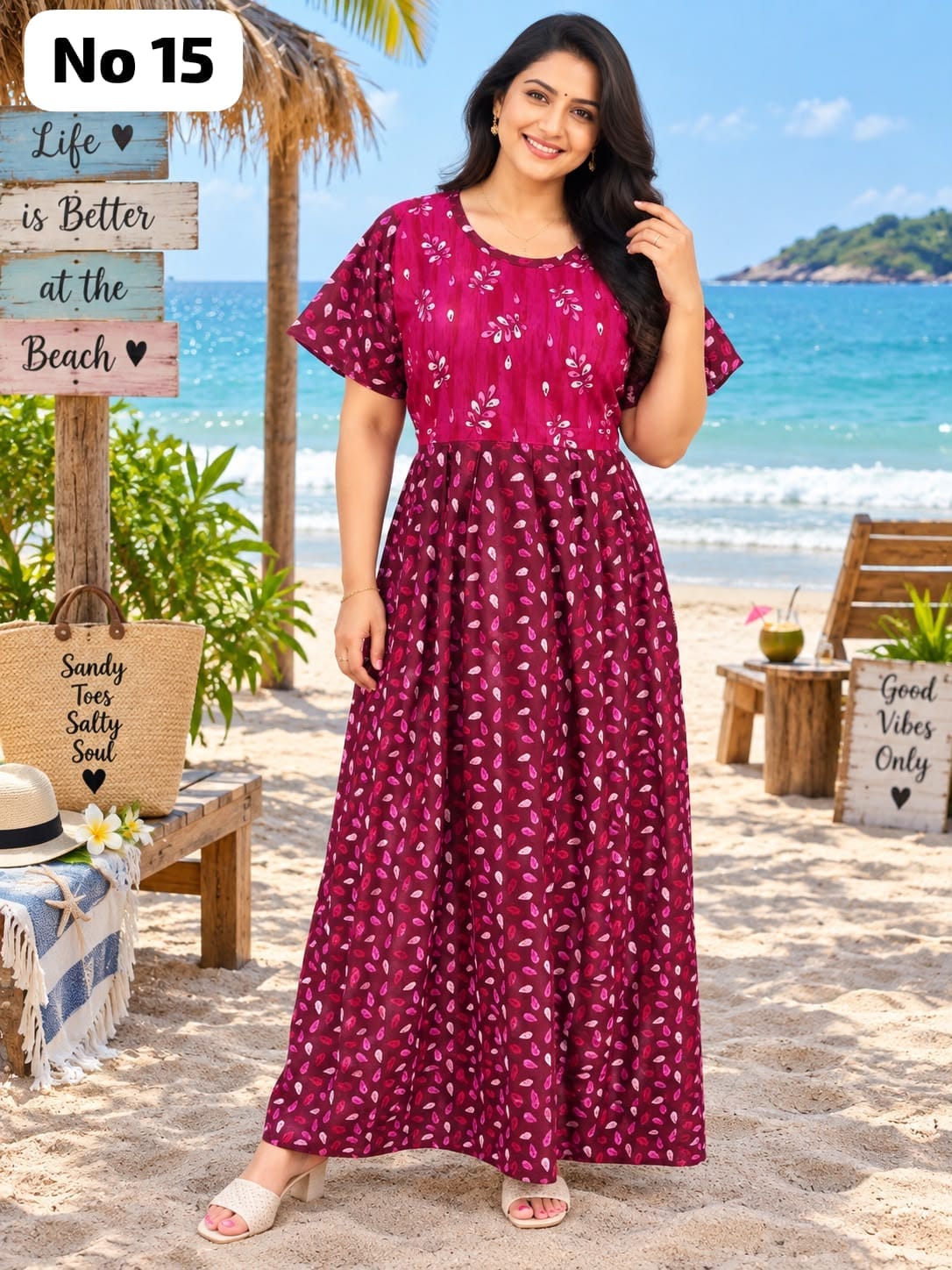 Frock Model Nighty (No 15)(XL,2XL,3XL)