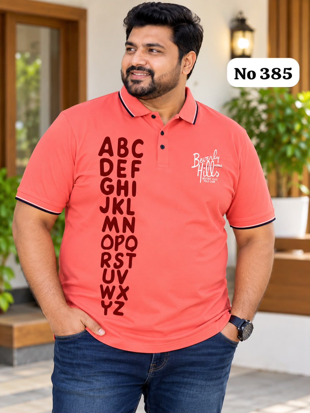Branded Premium Cotton Lycra T-Shirt (No 385)(3XL)