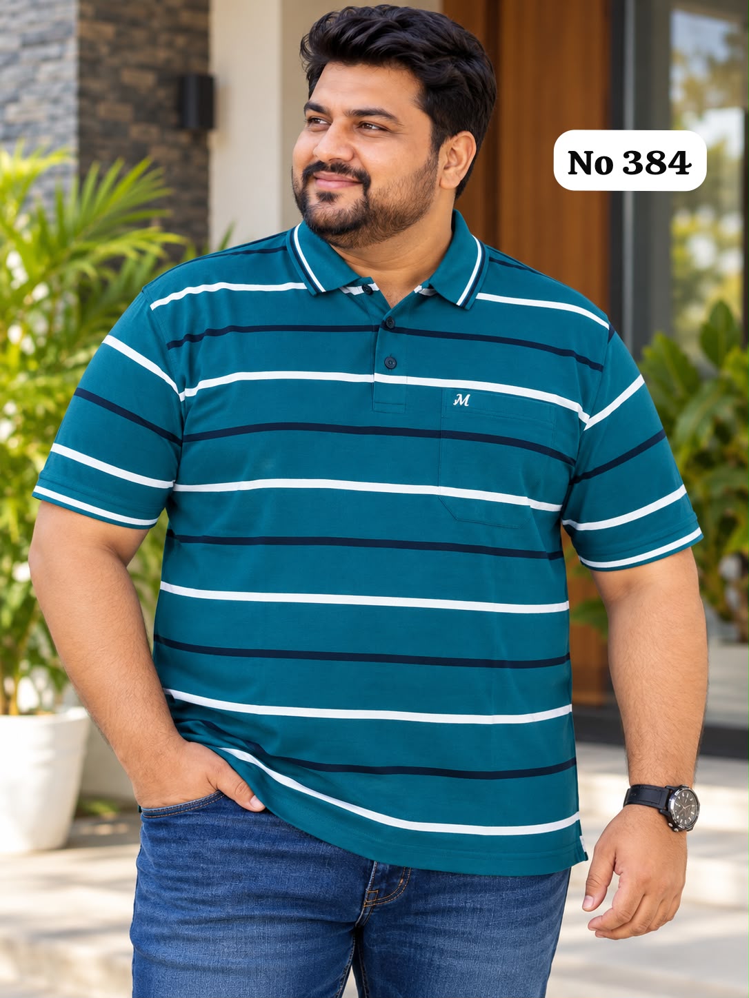 Branded Premium Cotton Lycra T-Shirt (No 384)(5XL)