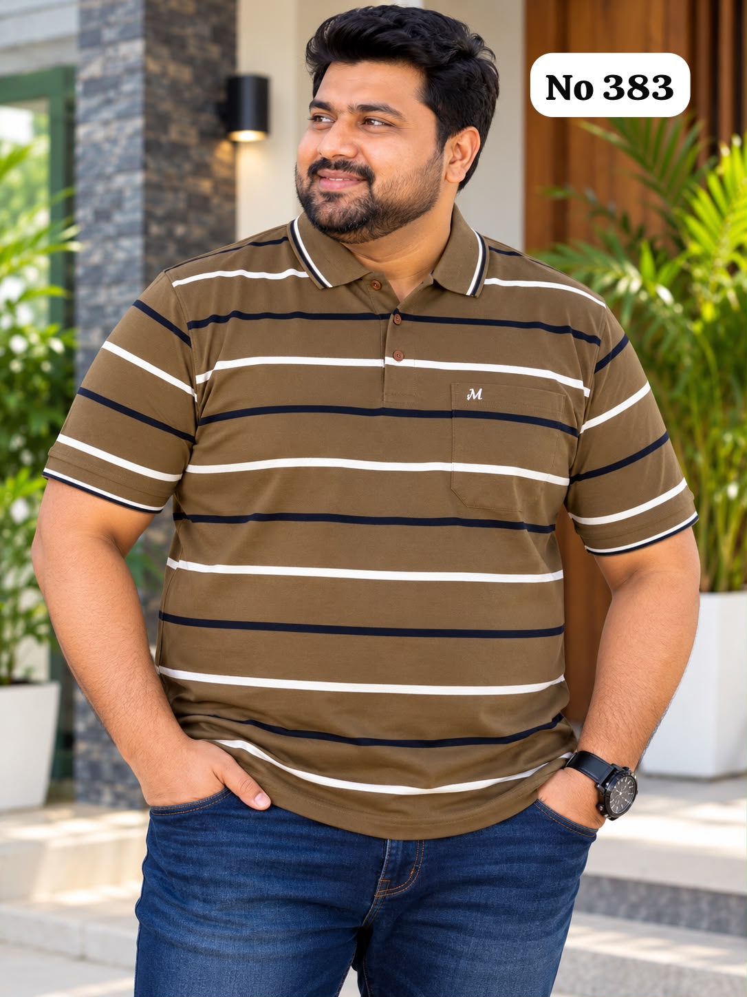 Branded Premium Cotton Lycra T-Shirt (No 383)(5XL)