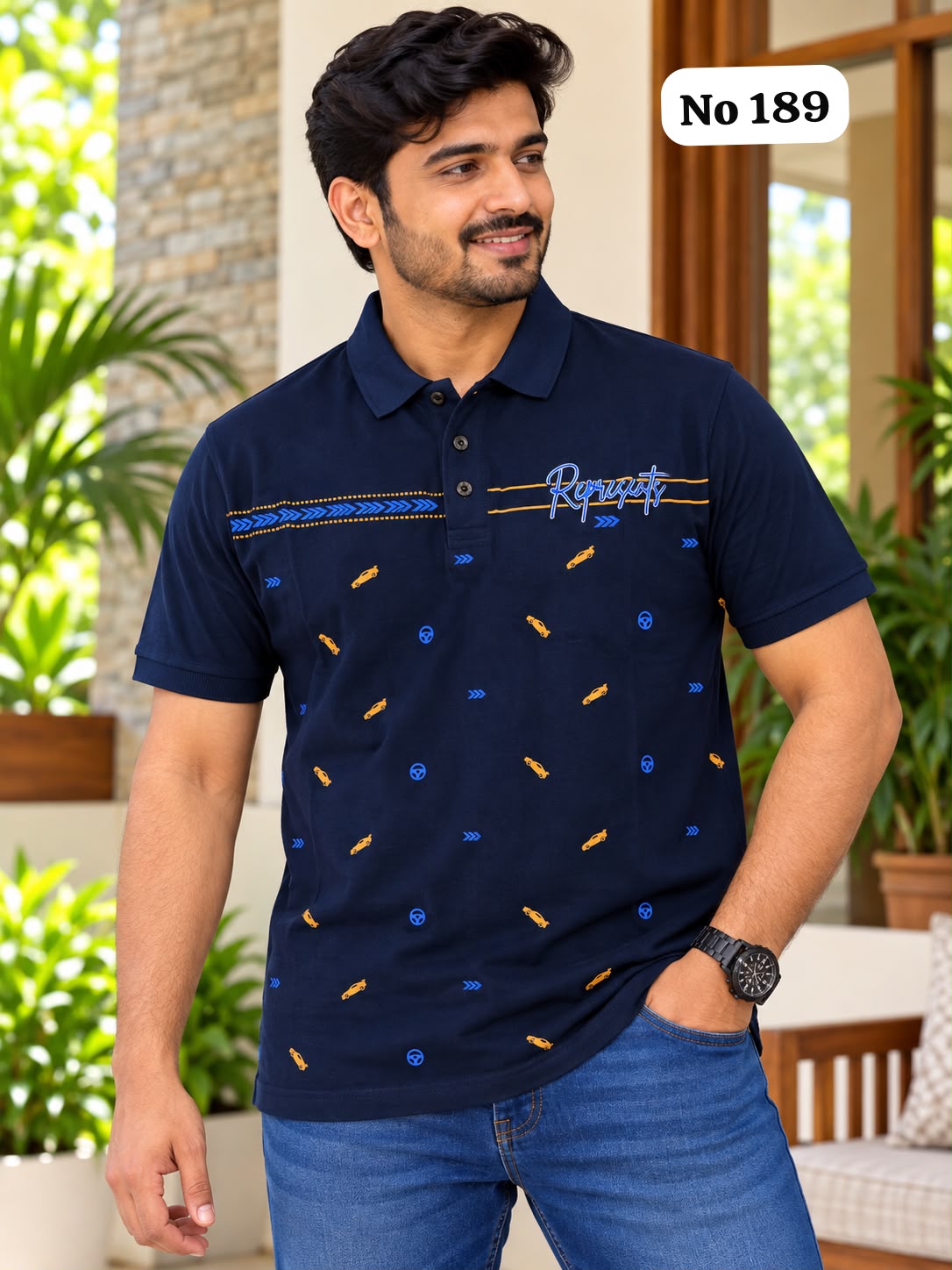 Branded Premium Cotton Lycra T-Shirt (No 189)(2XL)