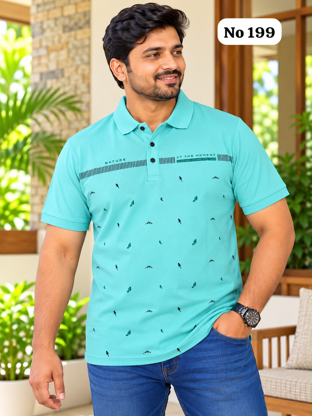 Branded Premium Cotton Lycra T-Shirt (No 199)(2XL)