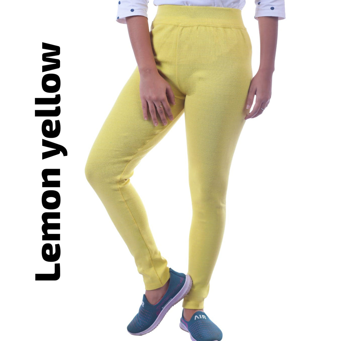 Ankle Length Jeggings With Pocket(Lemon Yellow)