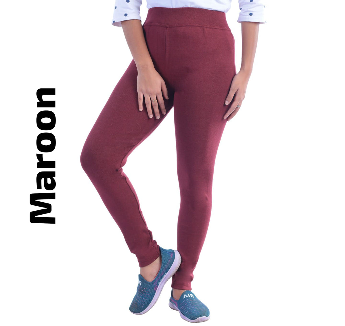 Ankle Length Jeggings With Pocket(Maroon)