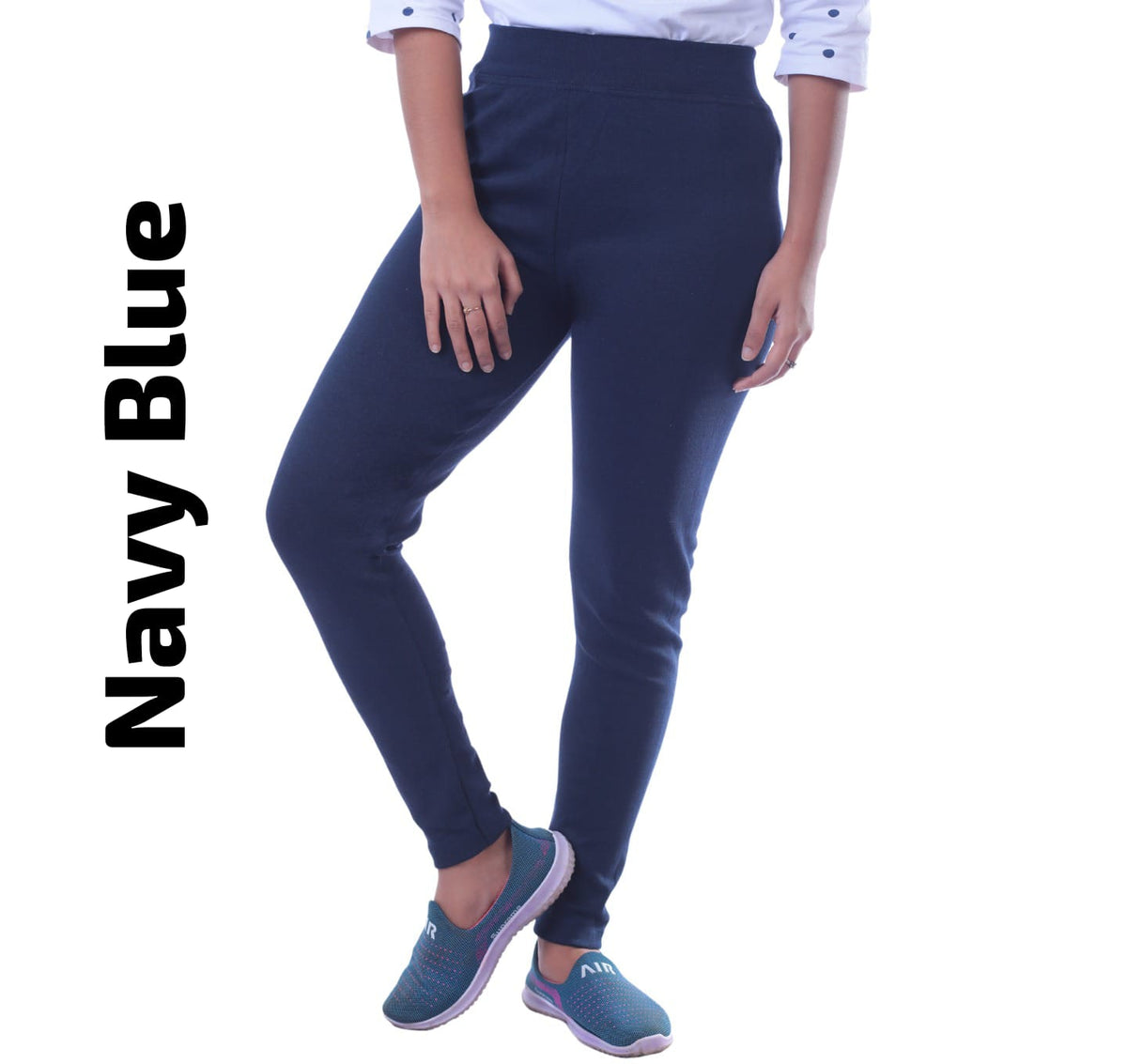Ankle Length Jeggings With Pocket(Navy Blue)