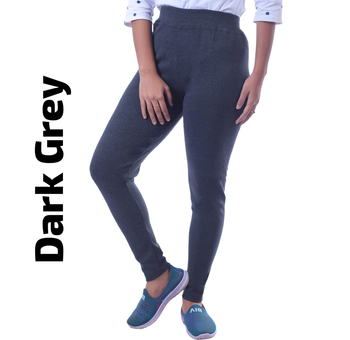 Ankle Length Jeggings With Pocket(Dark Grey)