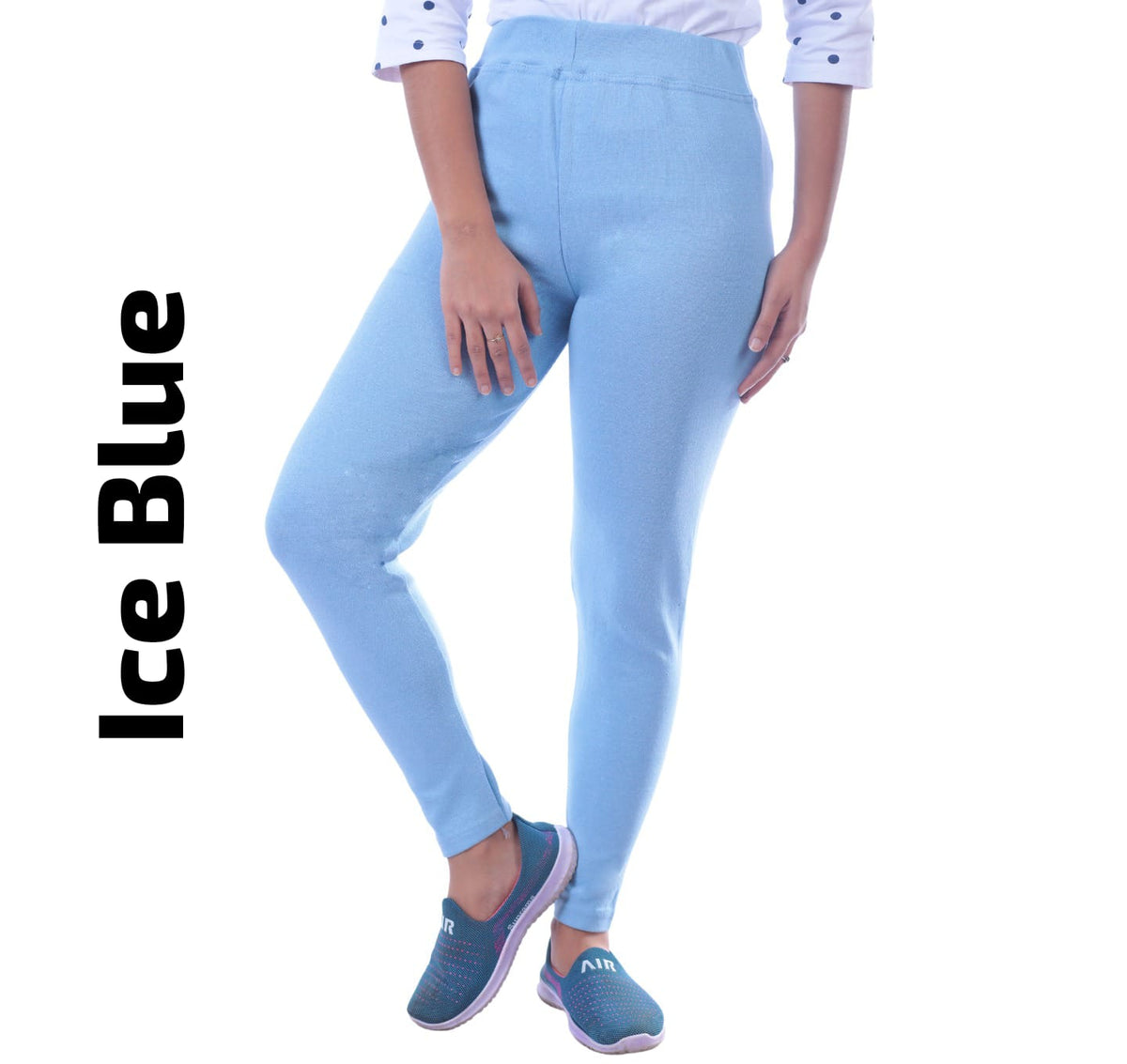 Ankle Length Jeggings With Pocket(Ice Blue)