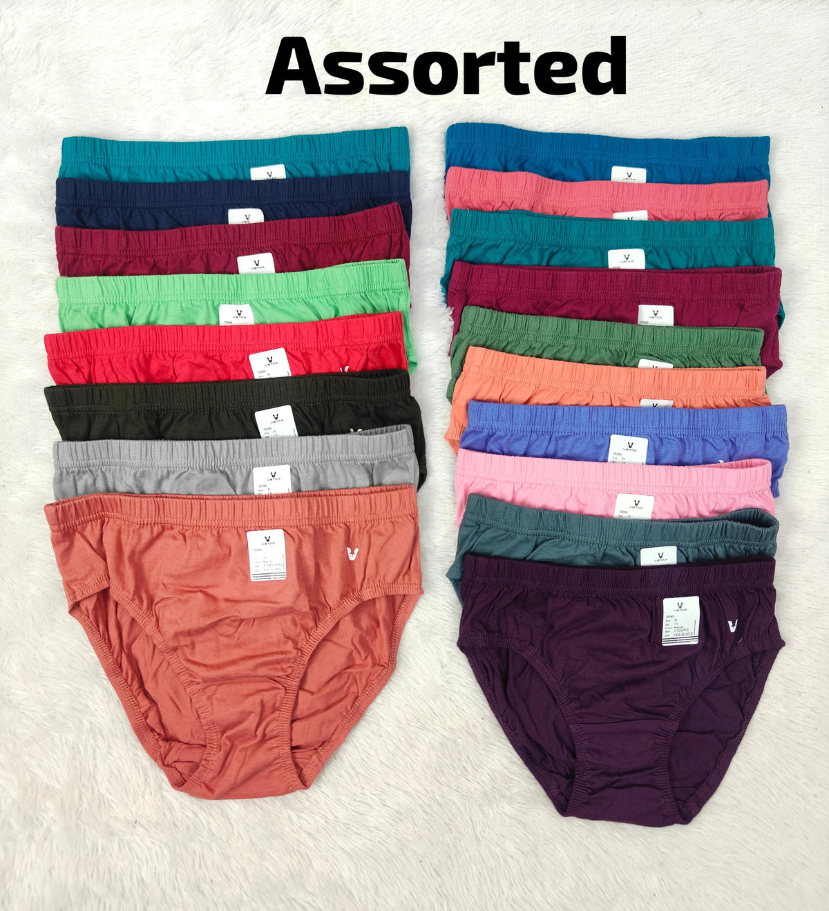 Premium V Star Non Printed Panties (Any 3 Colours in 1 Box )