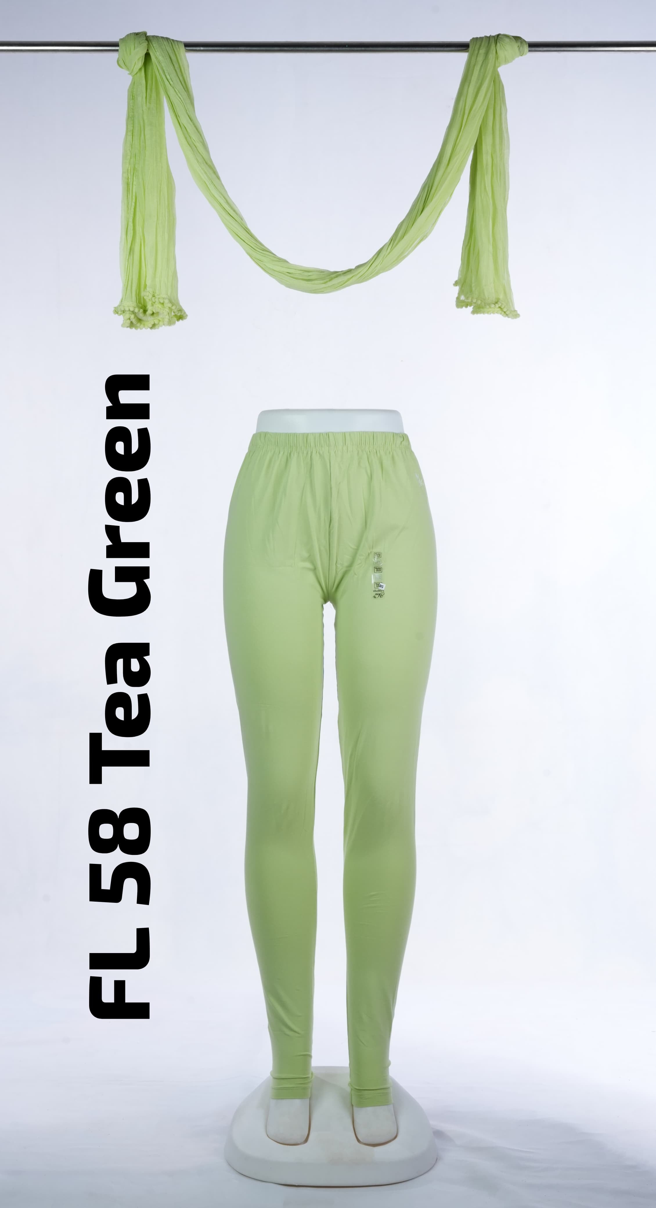 Premium Full Length Leggings (FL 58 Tea Green)