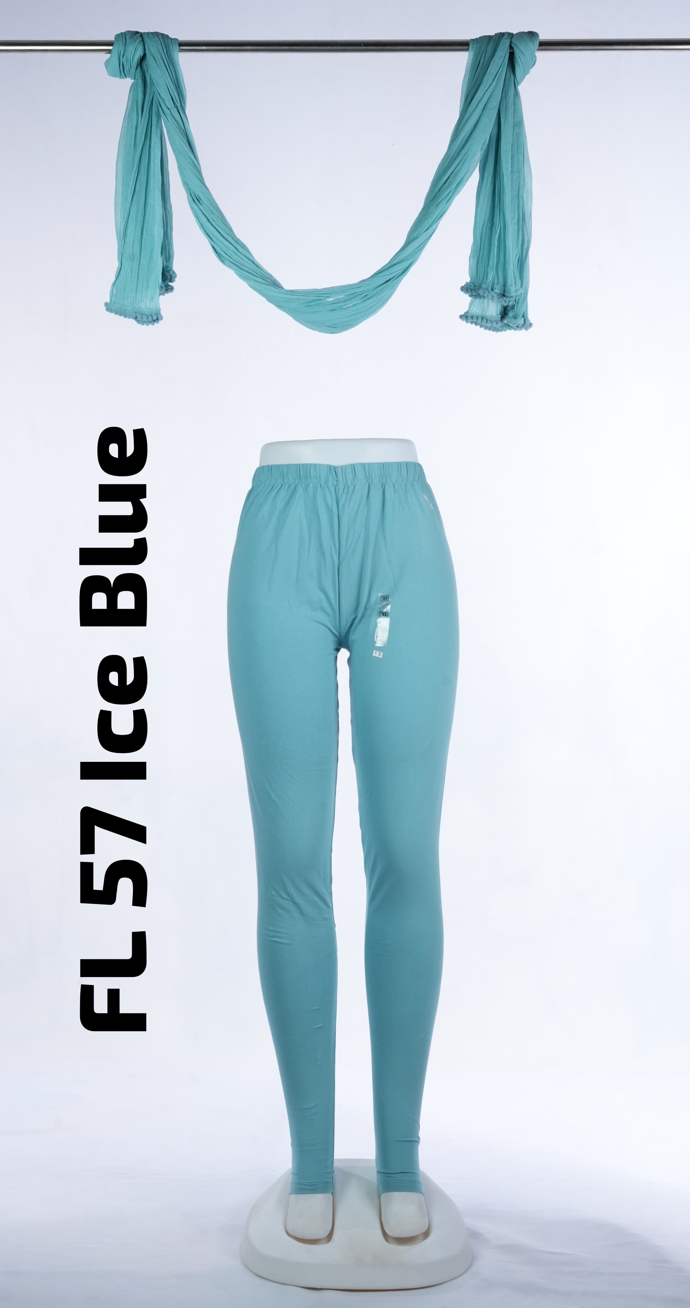 Premium Full Length Leggings (FL 57 Ice Blue)
