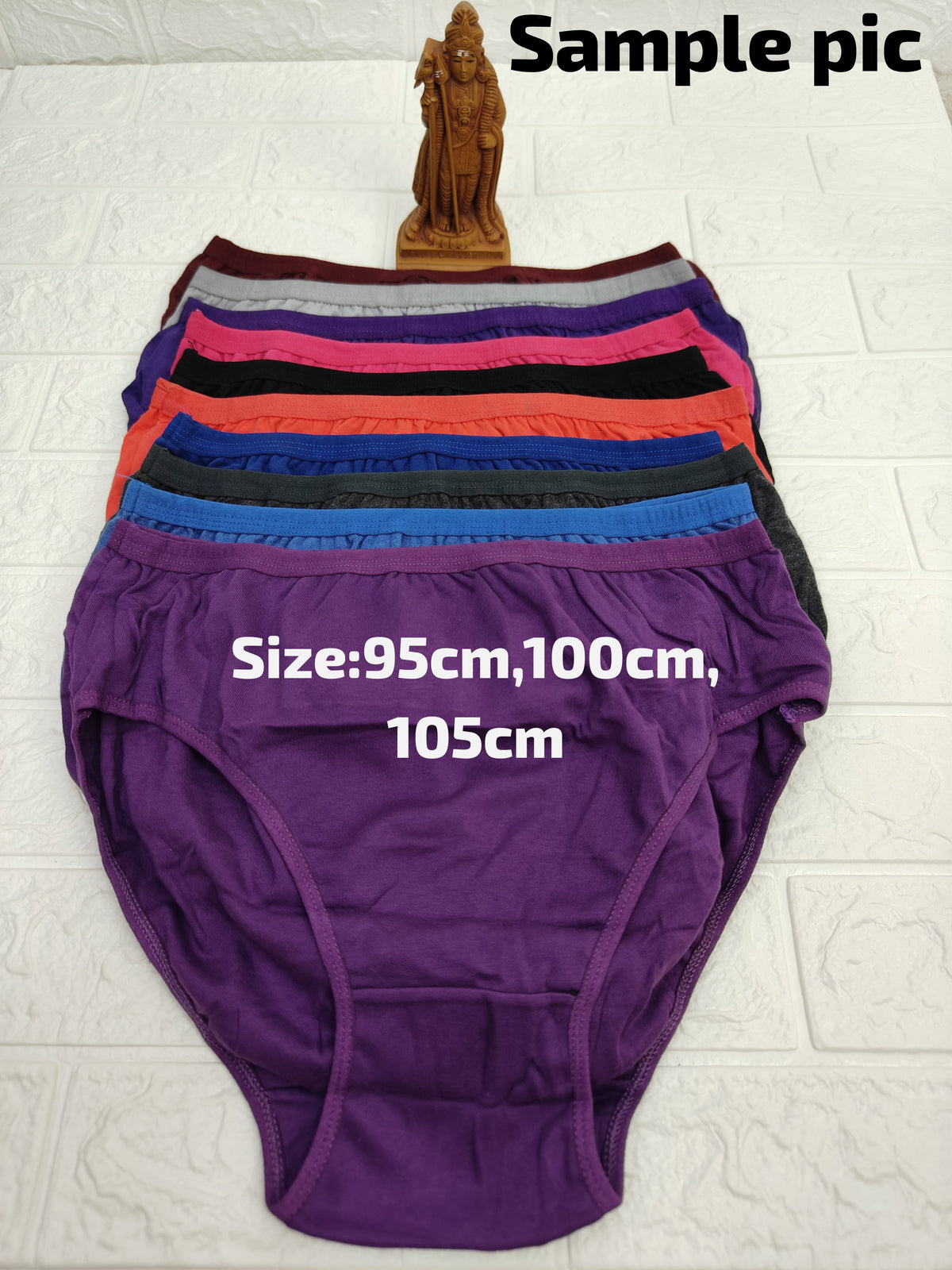 Premium Plain Inner Elastic Panties (Any 3 Colours in 1 Box )