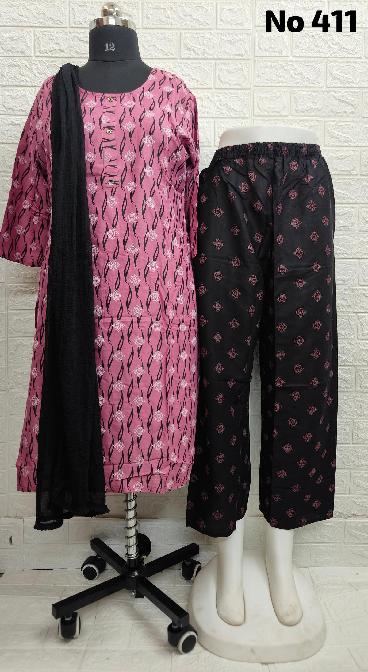 Rayon Kurti With Plazo (No.411)