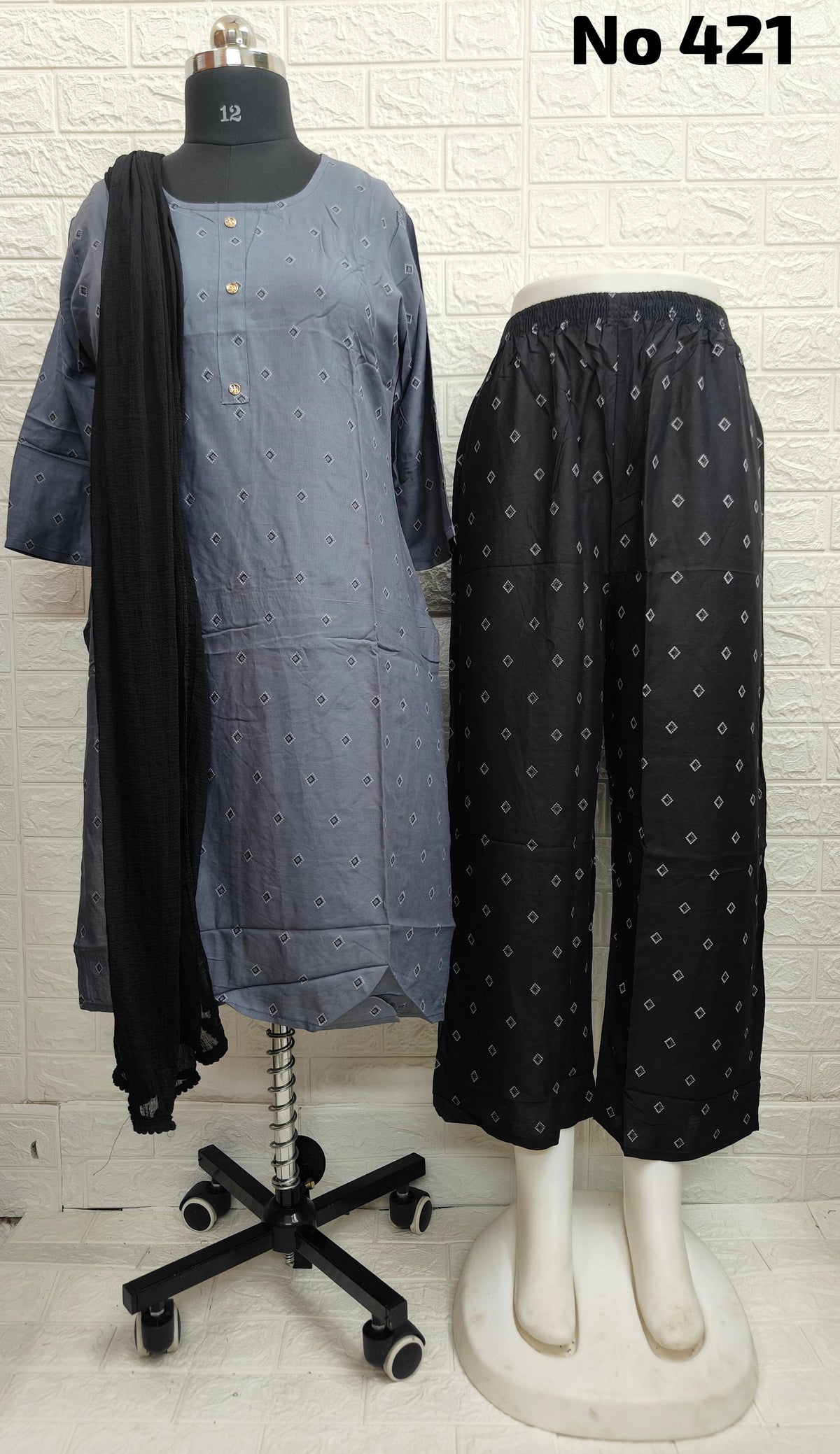 Rayon Kurti With Plazo (No.421)