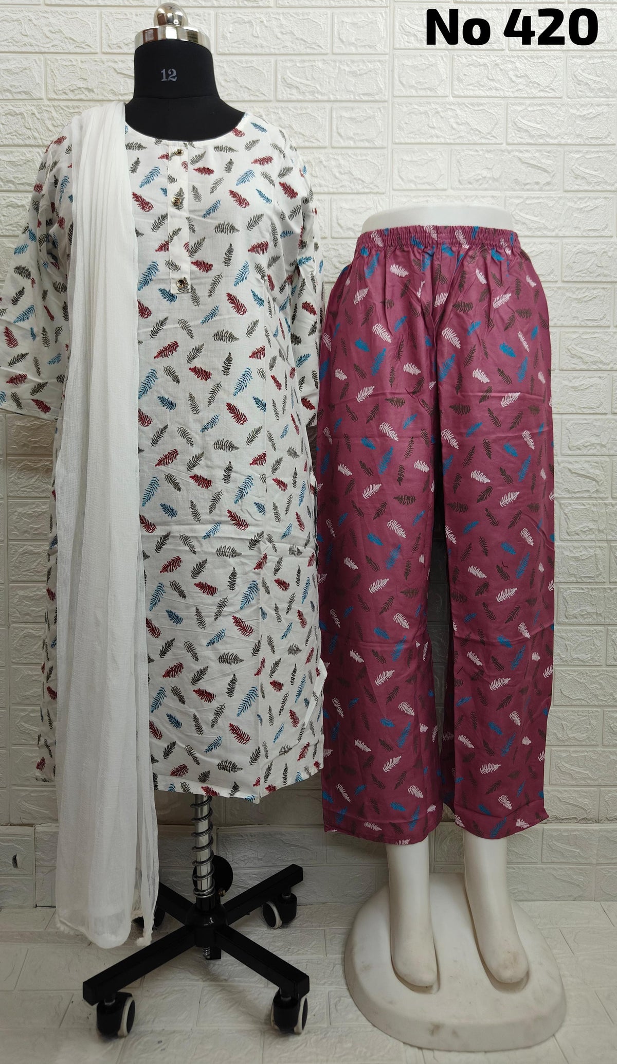 Rayon Kurti With Plazo (No.420)