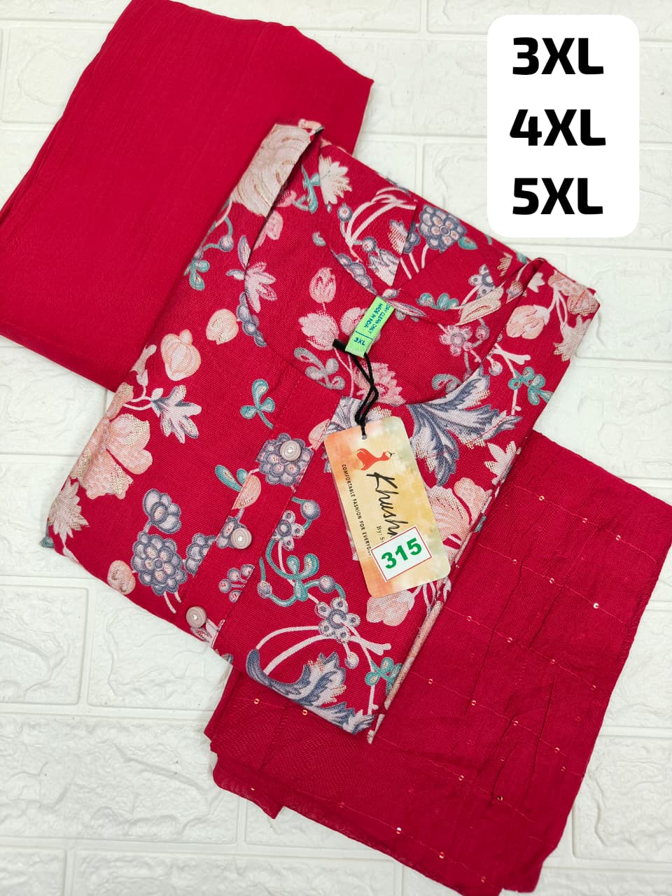 Vertican 3 Pcs Set (Plus Size) (No 315)