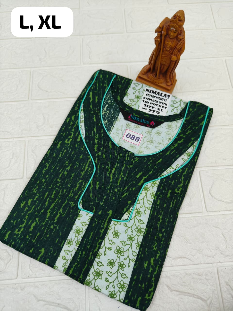 Pure Cotton Zip Nighty (No.88)