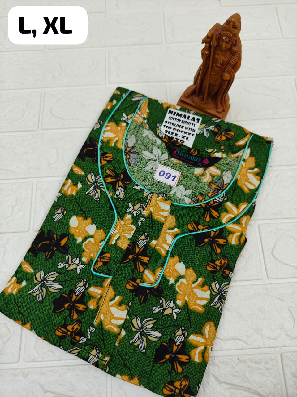 Pure Cotton Zip Nighty (No.91)