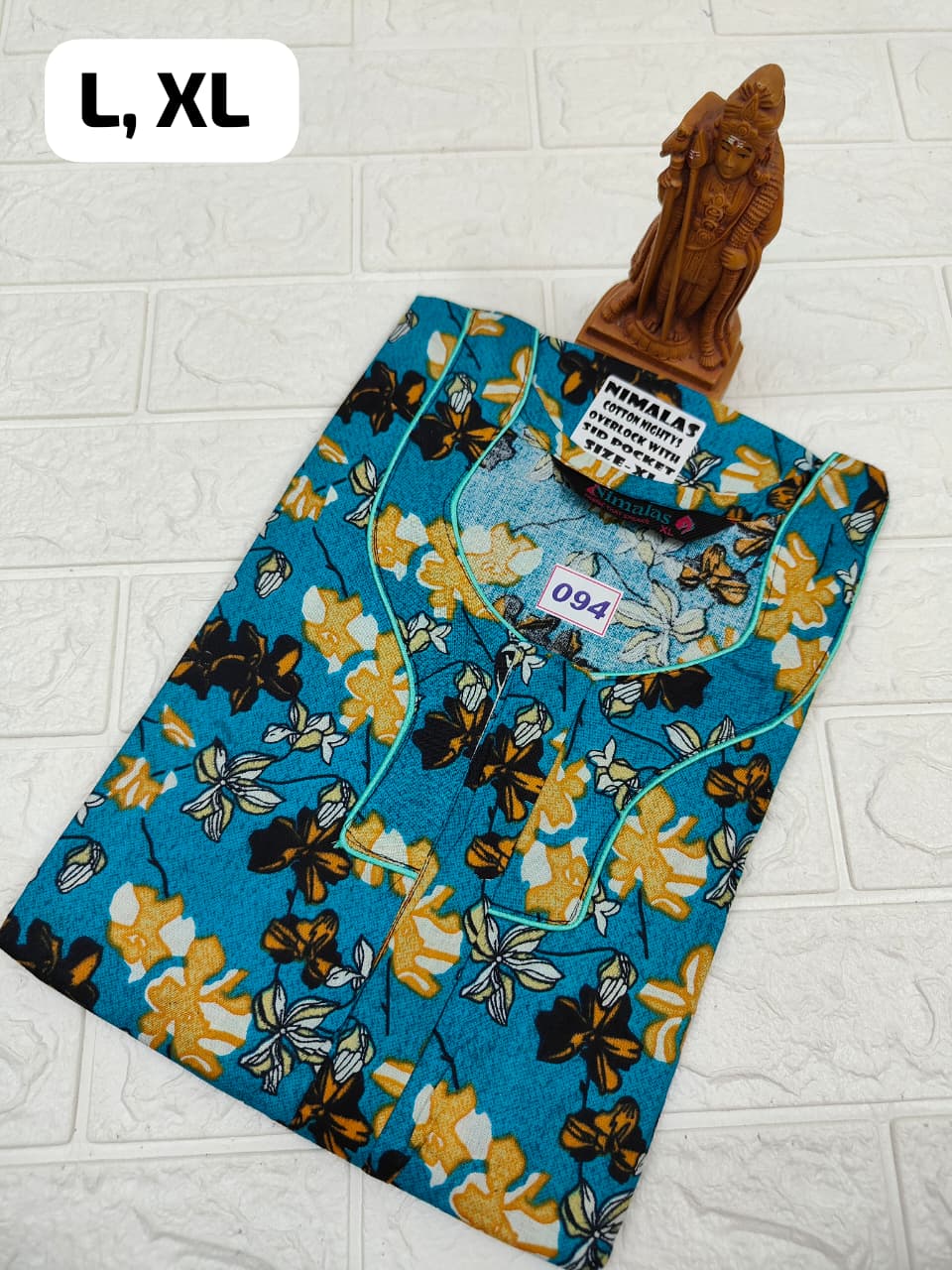 Pure Cotton Zip Nighty (No.94)