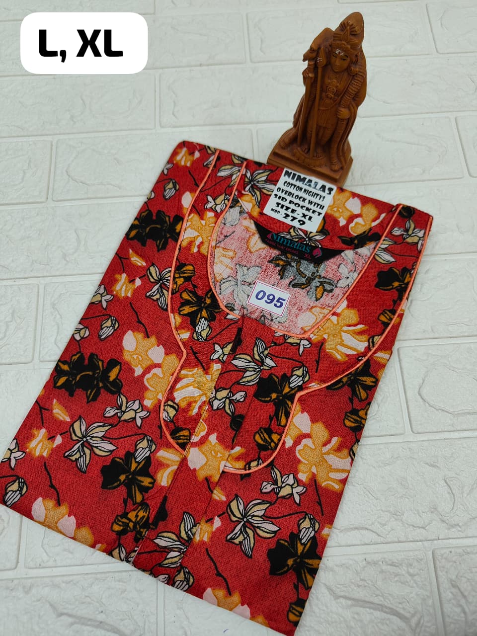 Pure Cotton Zip Nighty (No.95)