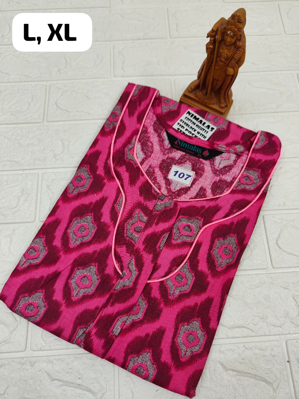 Pure Cotton Zip Nighty (No.107)