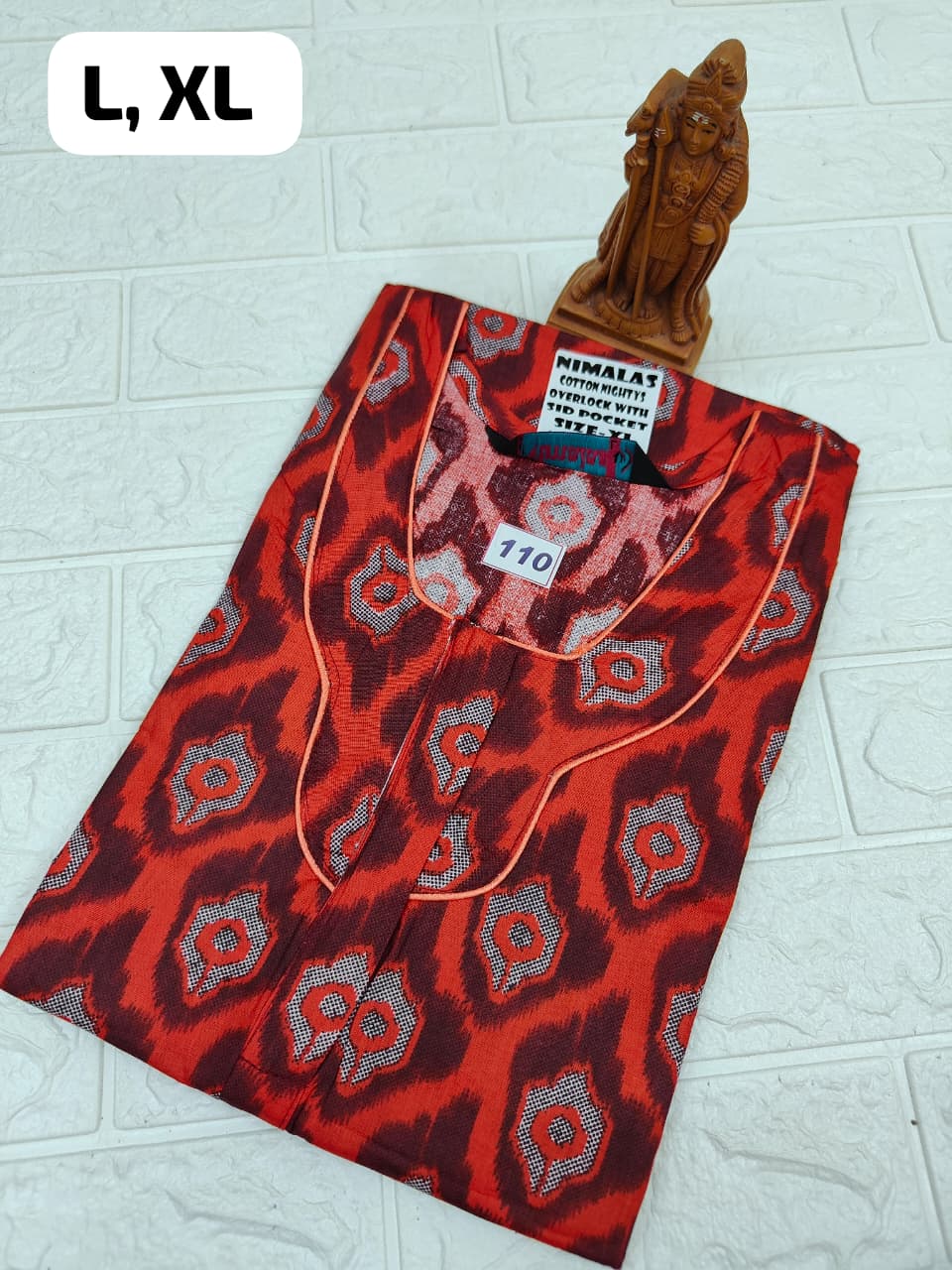 Pure Cotton Zip Nighty (No.110)