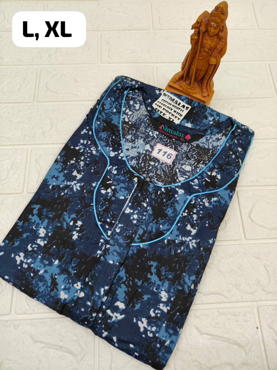 Pure Cotton Zip Nighty (No.116)