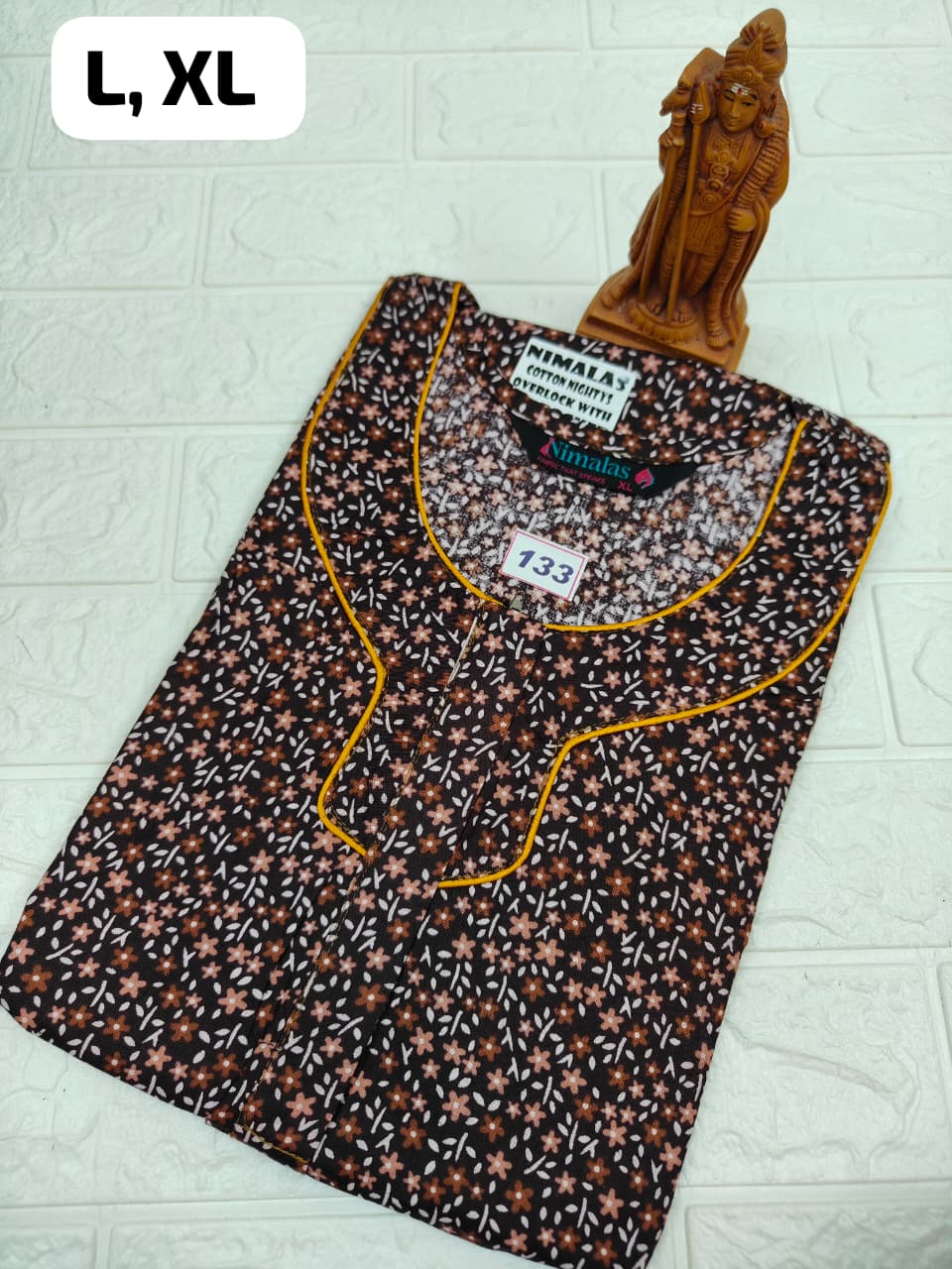 Pure Cotton Zip Nighty (No.133)