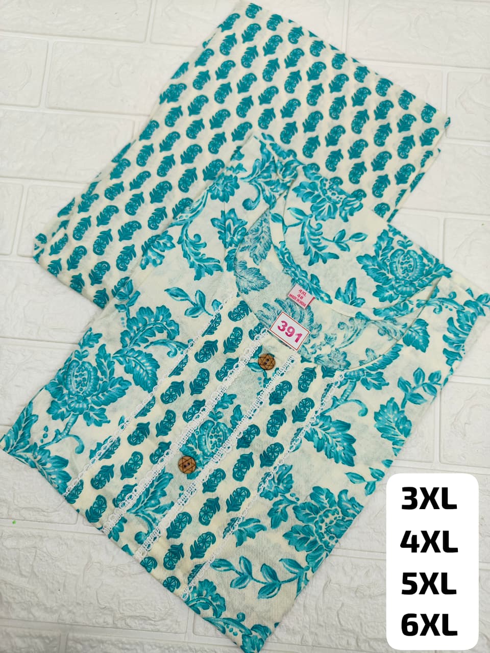 Jaipur Cotton 2 Pcs Set (Plus size)(No 391)