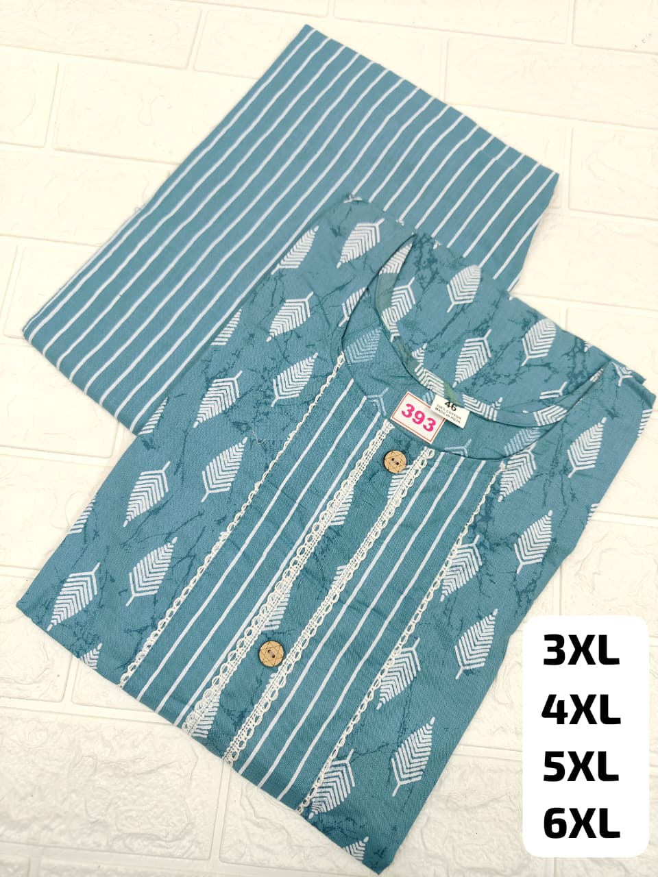 Jaipur Cotton 2 Pcs Set (Plus size)(No 393)