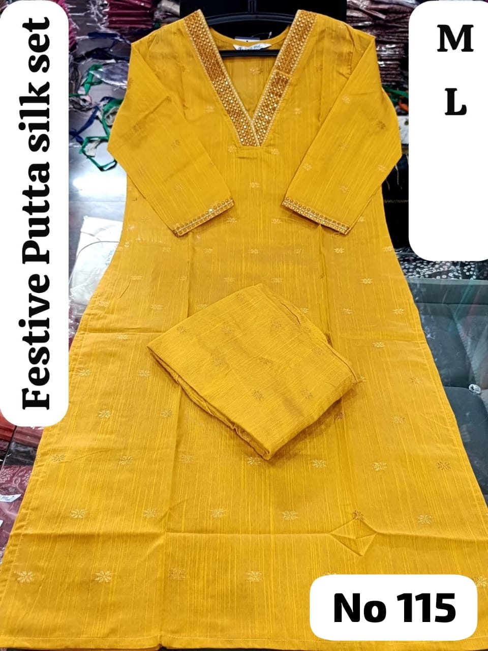 Raw Silk 2 pcs set (No 115)