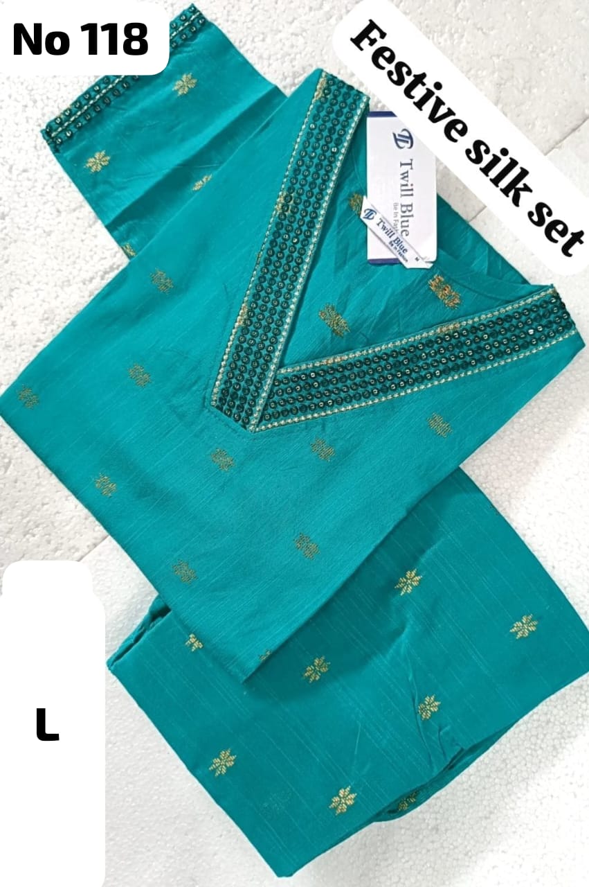 Raw Silk 2 pcs set (No 118)