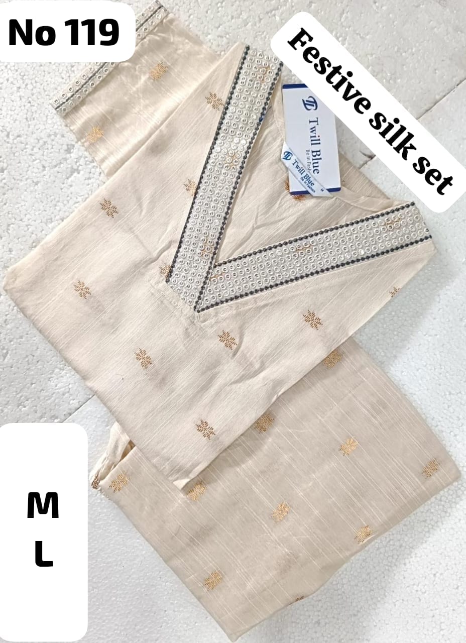 Raw Silk 2 pcs set (No 119)