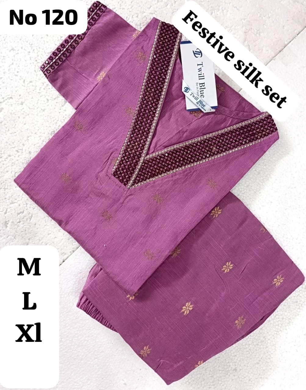 Raw Silk 2 pcs set (No 120)