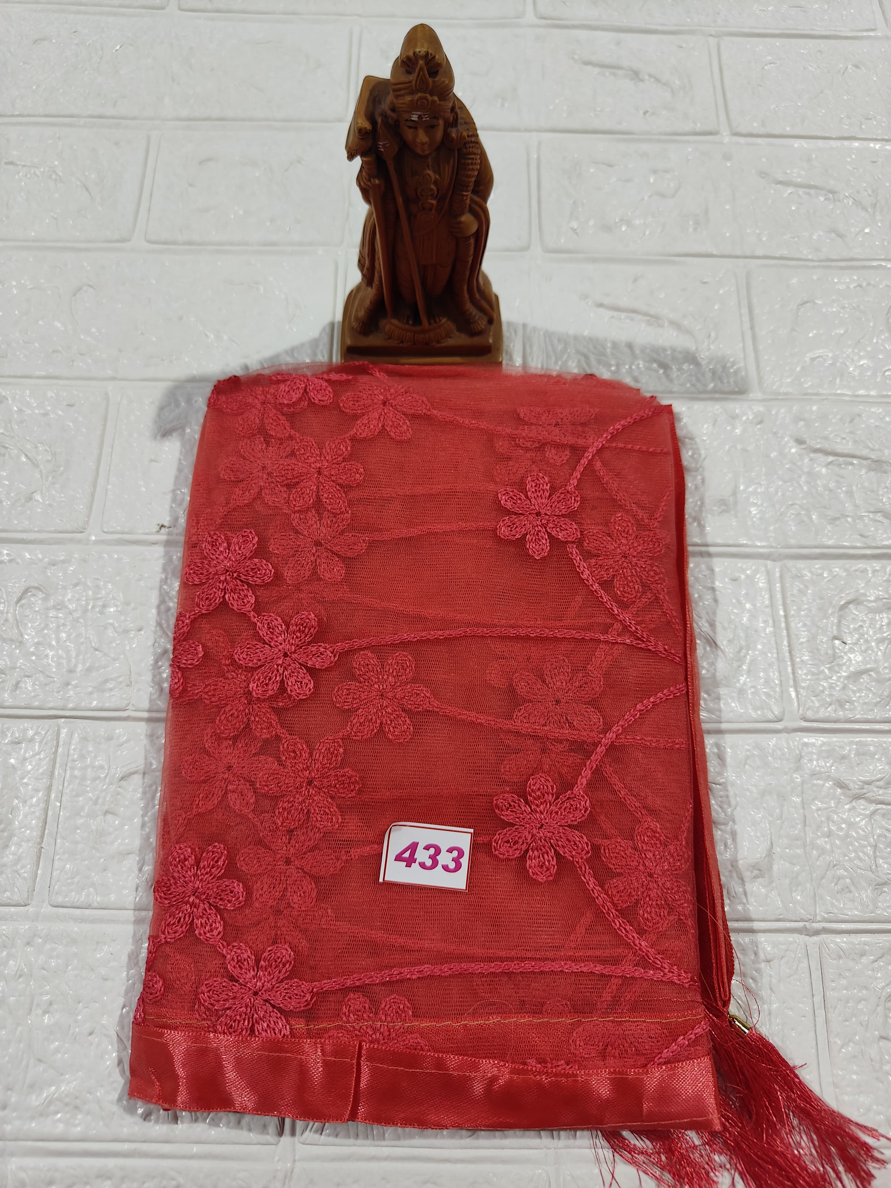 Netted Embroidery Dupatta (No 433)