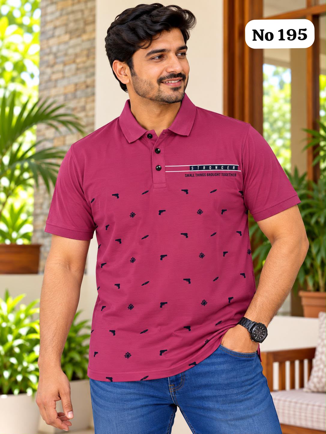 Branded Premium Cotton Lycra T-Shirt (No 195)(2XL)