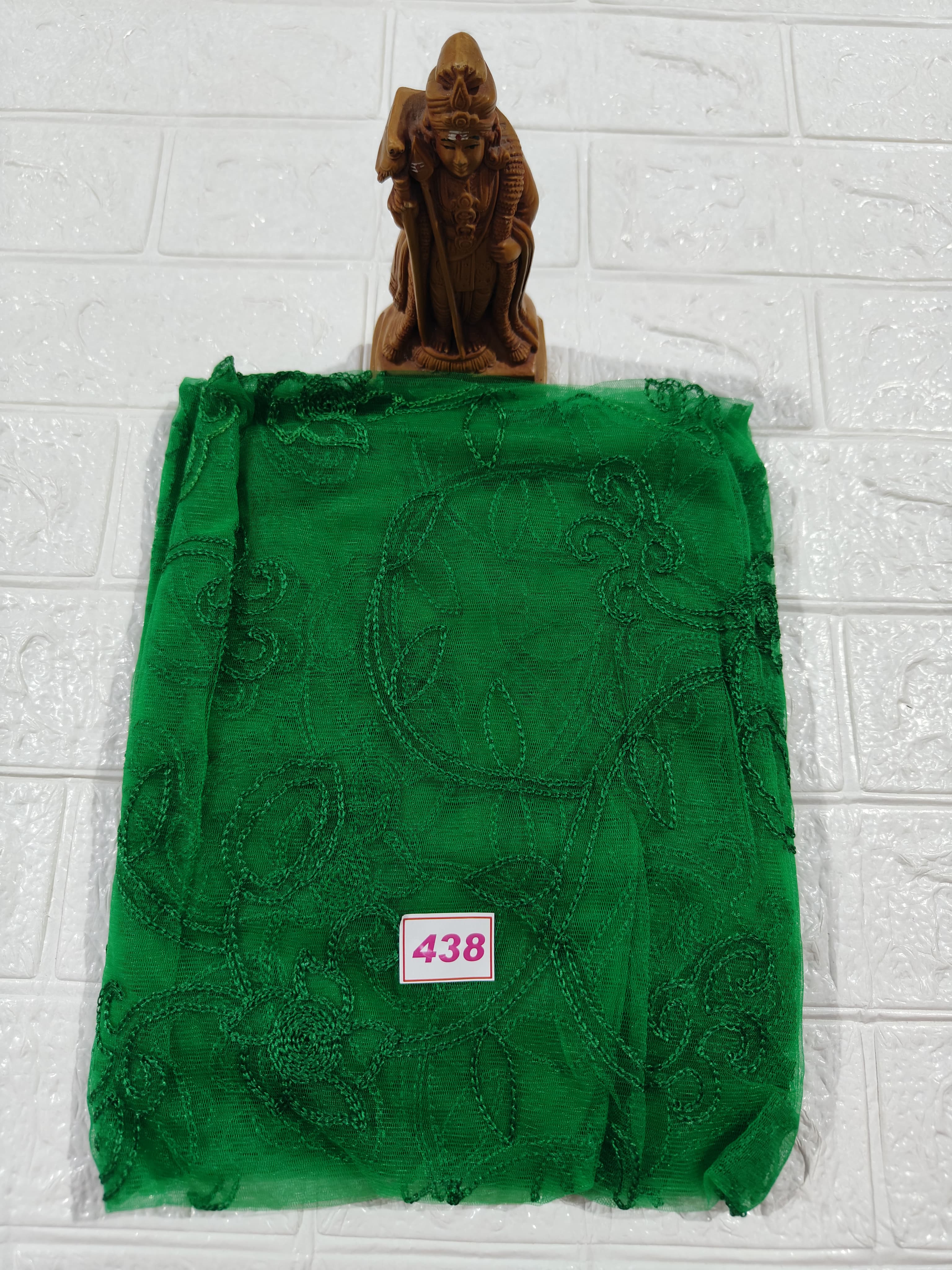 Netted Embroidery Dupatta (No 438)