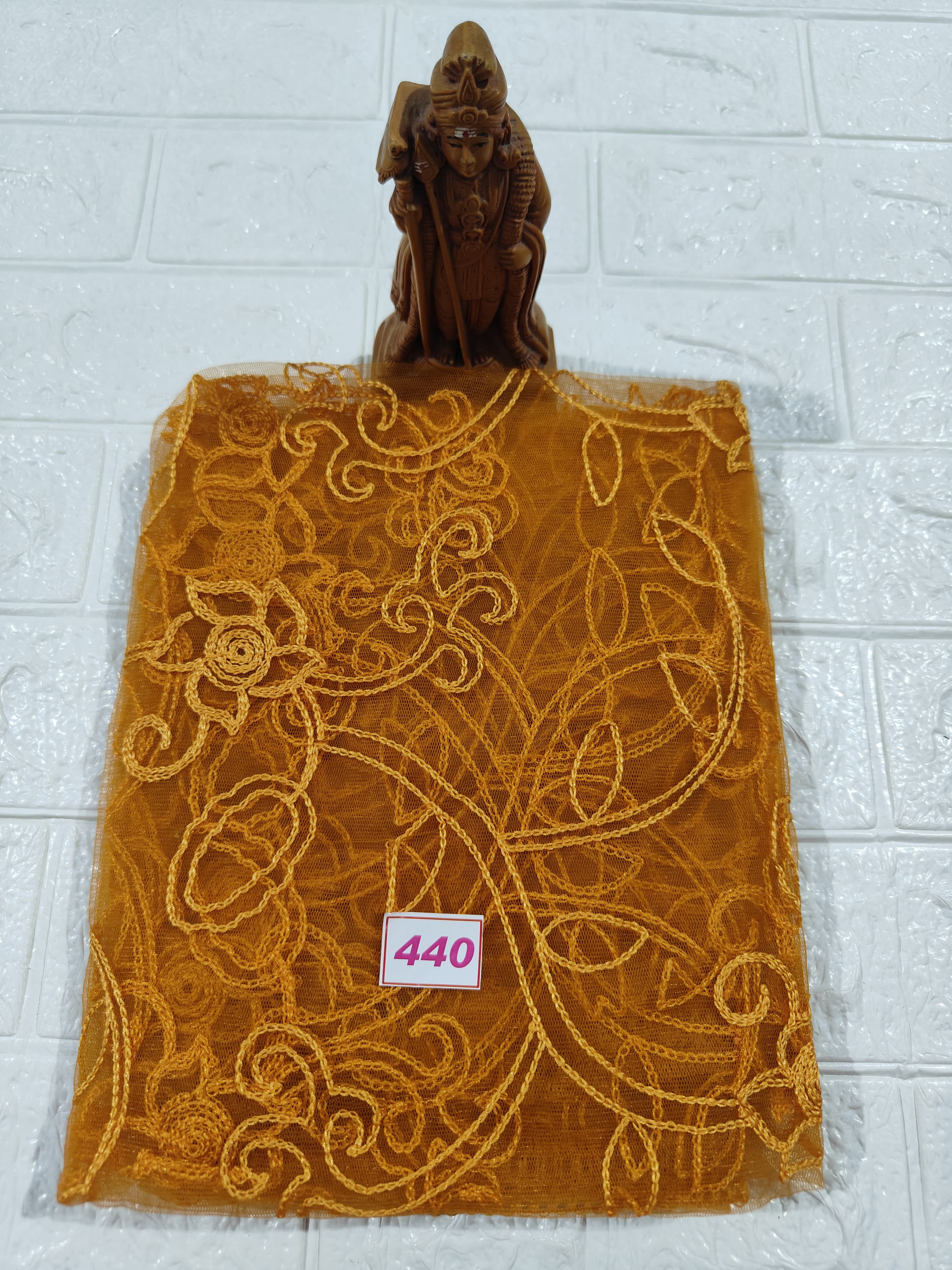 Netted Embroidery Dupatta (No 440)