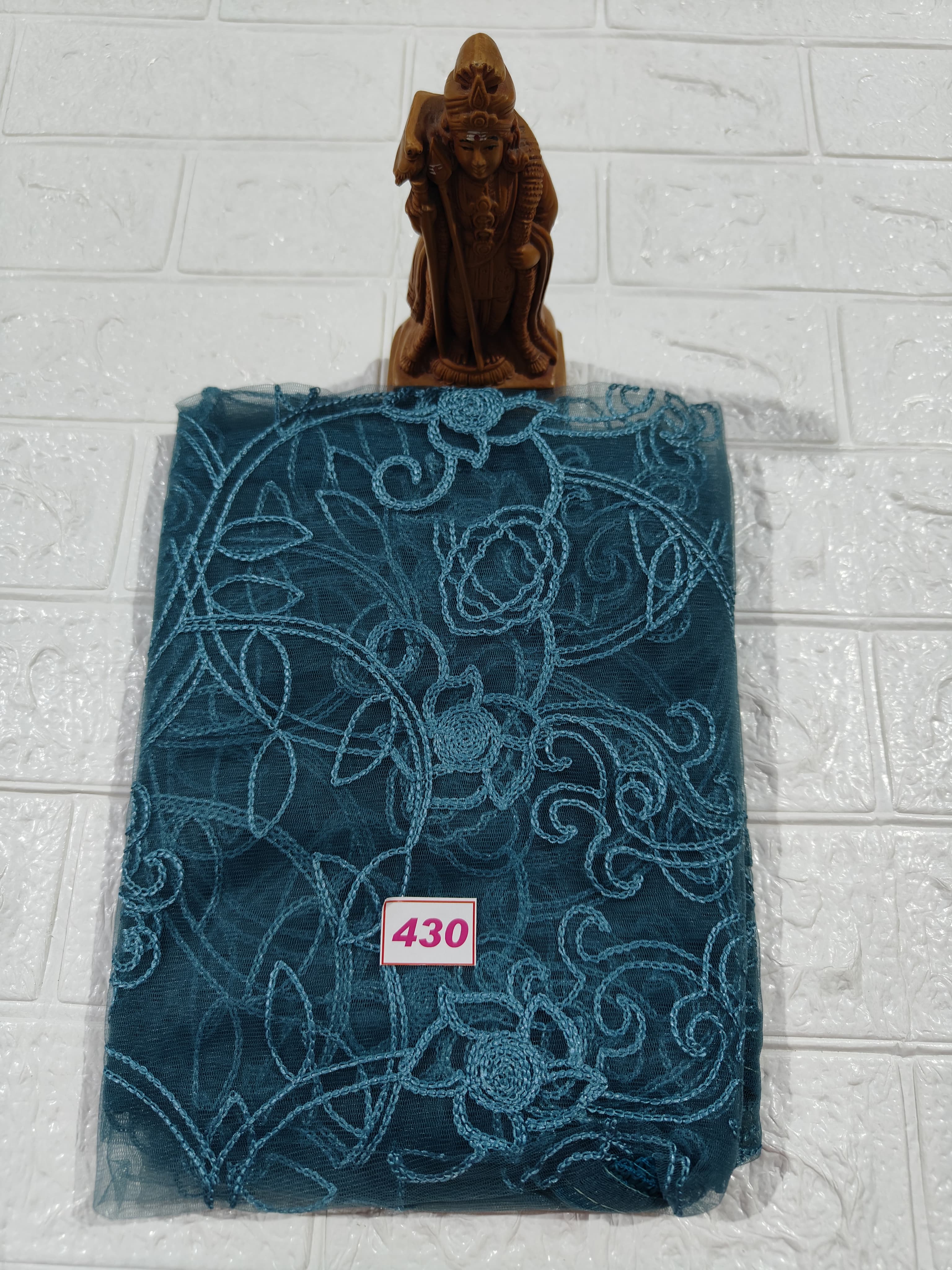 Netted Embroidery Dupatta (No 430)