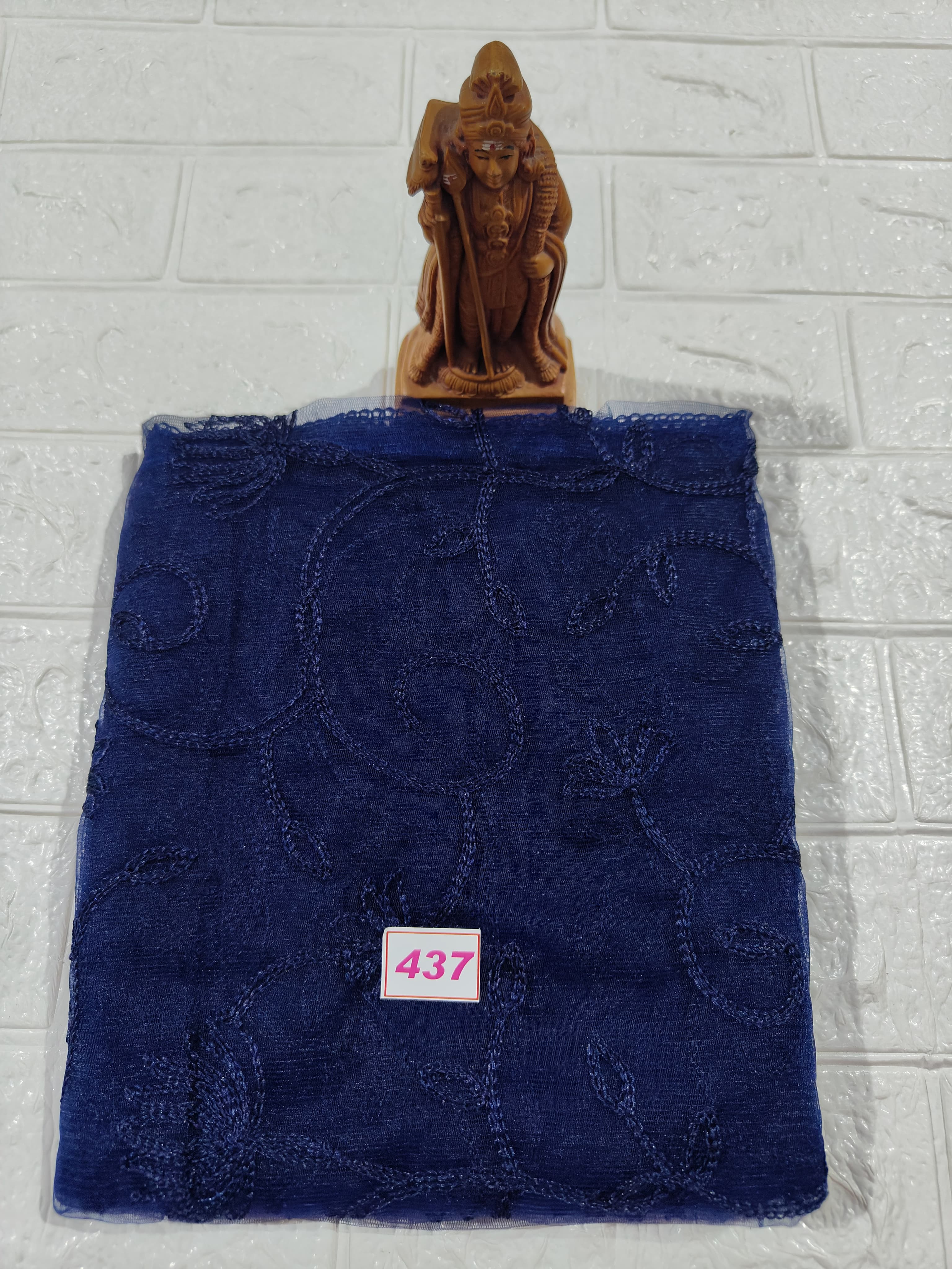 Netted Embroidery Dupatta (No 437)