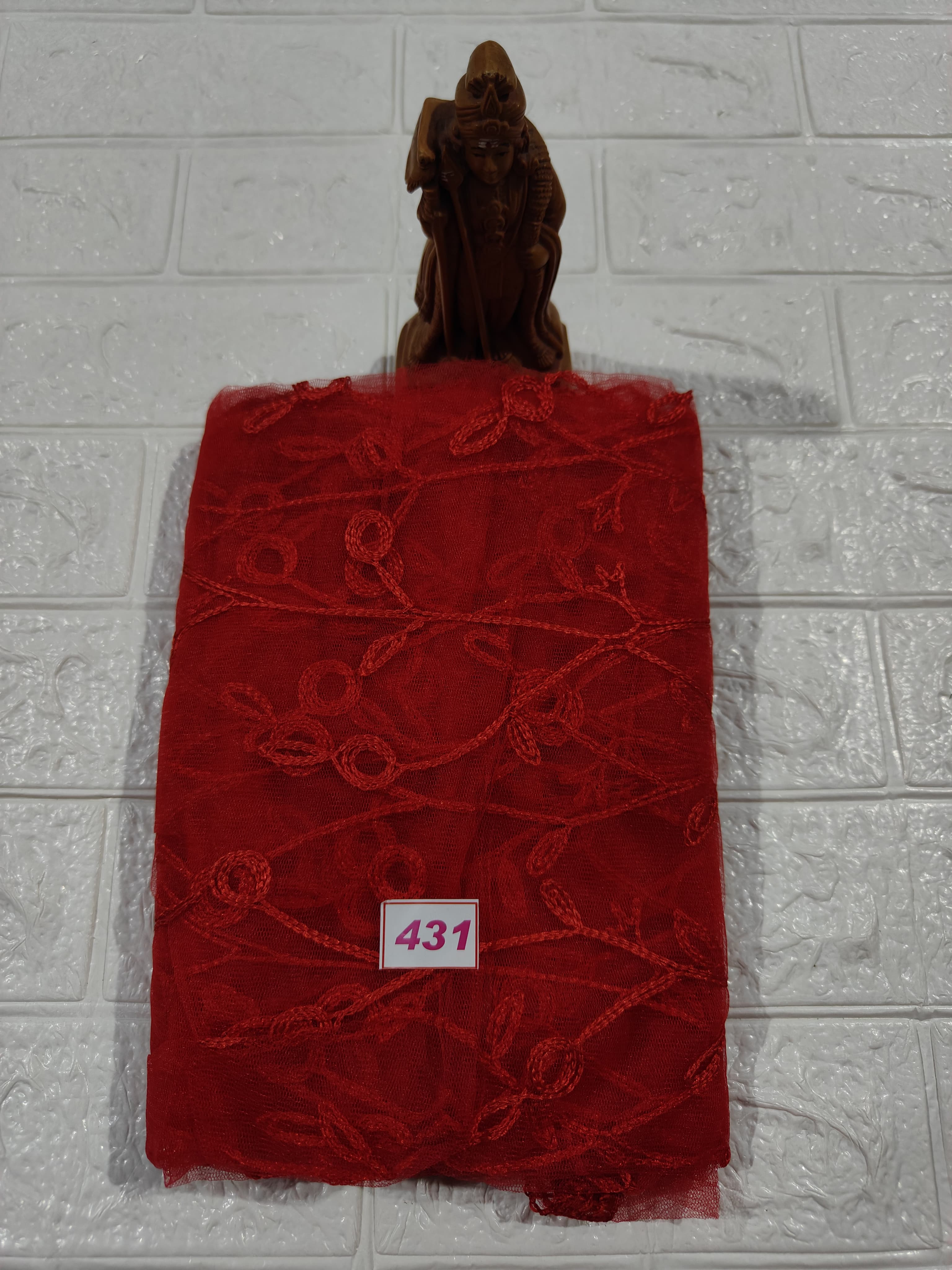 Netted Embroidery Dupatta (No 431)
