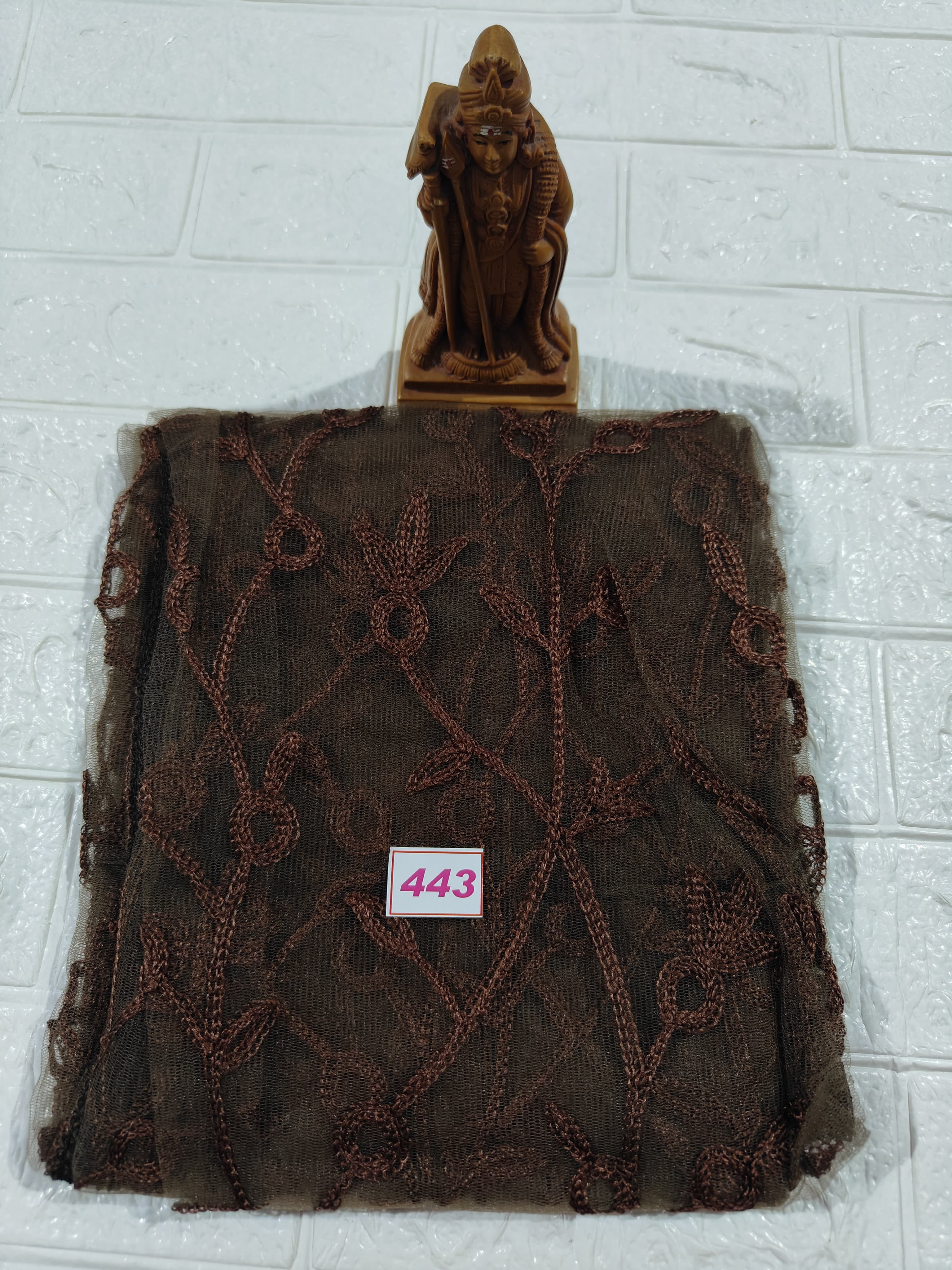 Netted Embroidery Dupatta (No 443)